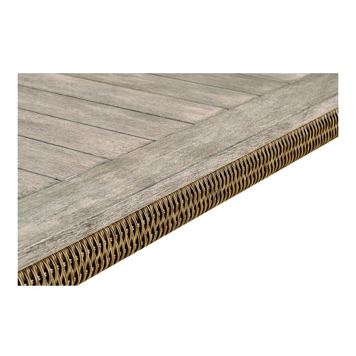 Rectangular Navajo Sand & Rattan Dining Table 80