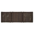Three-Seat Grey & Rattan Bench