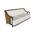 Hampton Rattan Three-Seat Sofa