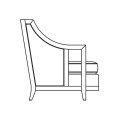 Hampton Rattan Three-Seat Sofa