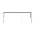 Hampton Rattan Three-Seat Sofa