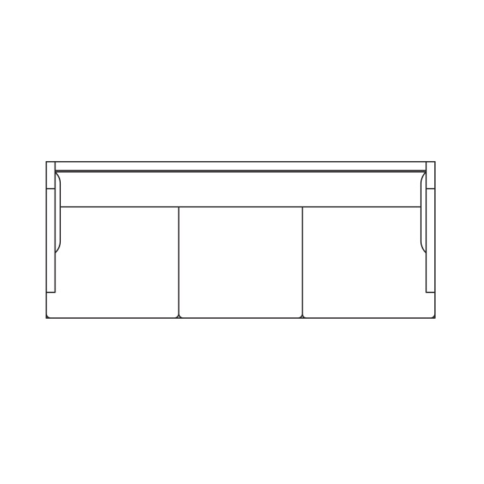 Hampton Rattan Three-Seat Sofa