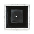 Large Square Faux White & Grey Marble Planter