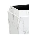 Large Square Faux White & Grey Marble Planter