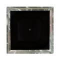 Small Square Faux Black & Grey Marble Planter
