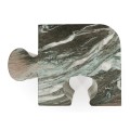 Faux Black & Grey Marble Puzzle Piece Side Table