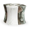 Faux Black & Grey Marble Puzzle Piece Side Table