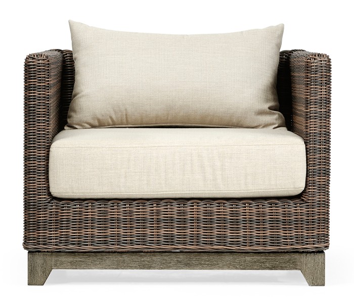 Grey & Rattan Chair