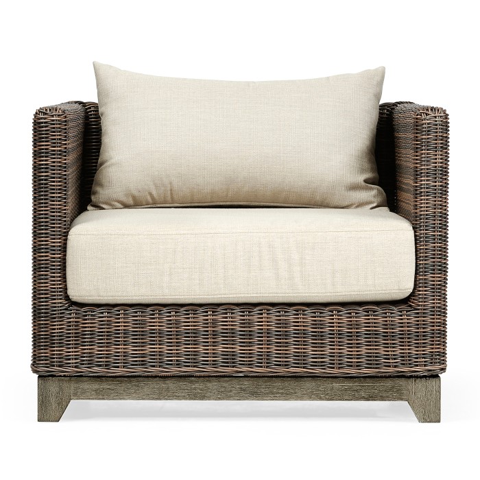 Grey & Rattan Chair