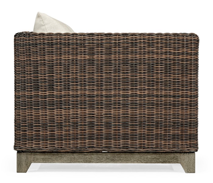 Grey & Rattan Chair