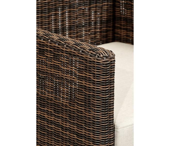 Grey & Rattan Chair