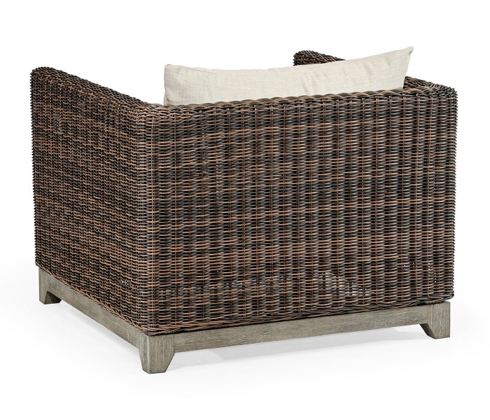 Grey & Rattan Chair