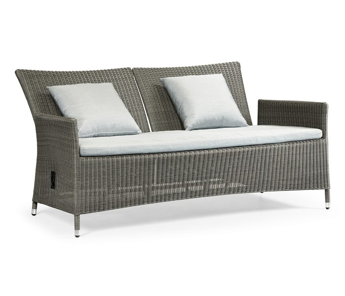 Panama Rattan Two-Seat Sofa with Reclining Back