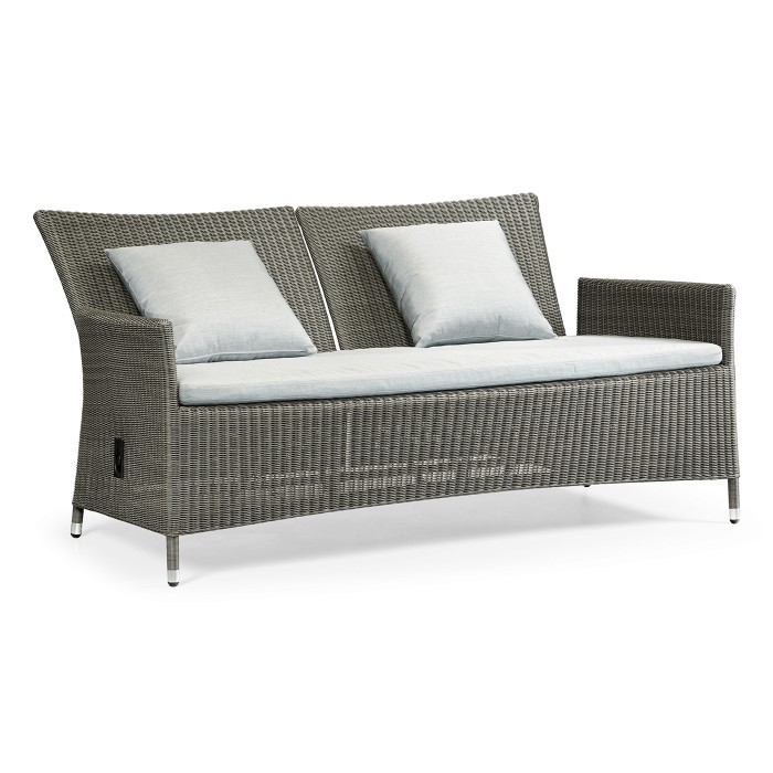 Panama Rattan Two-Seat Sofa with Reclining Back