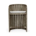 Slatted Grey Tub Counter Stool