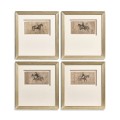 Equestrian Lines in Motion - Set of 4
